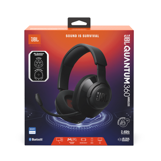 JBL Quantum 360 Wireless | Wireless over-ear gaming headset with surround sound and detachable mic JBL Quantum 360 Wireless | Wireless over-ear gaming headset with surround sound and detachable mic